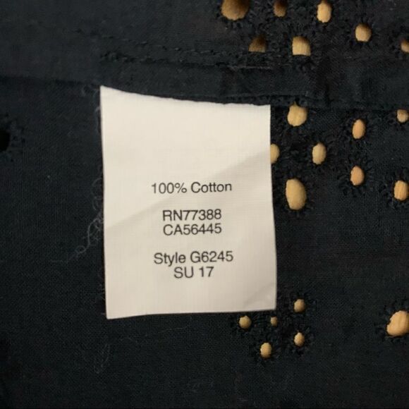 Madewell Off the Shoulder Eyelet Lace Top Black XXS - Picture 9 of 11